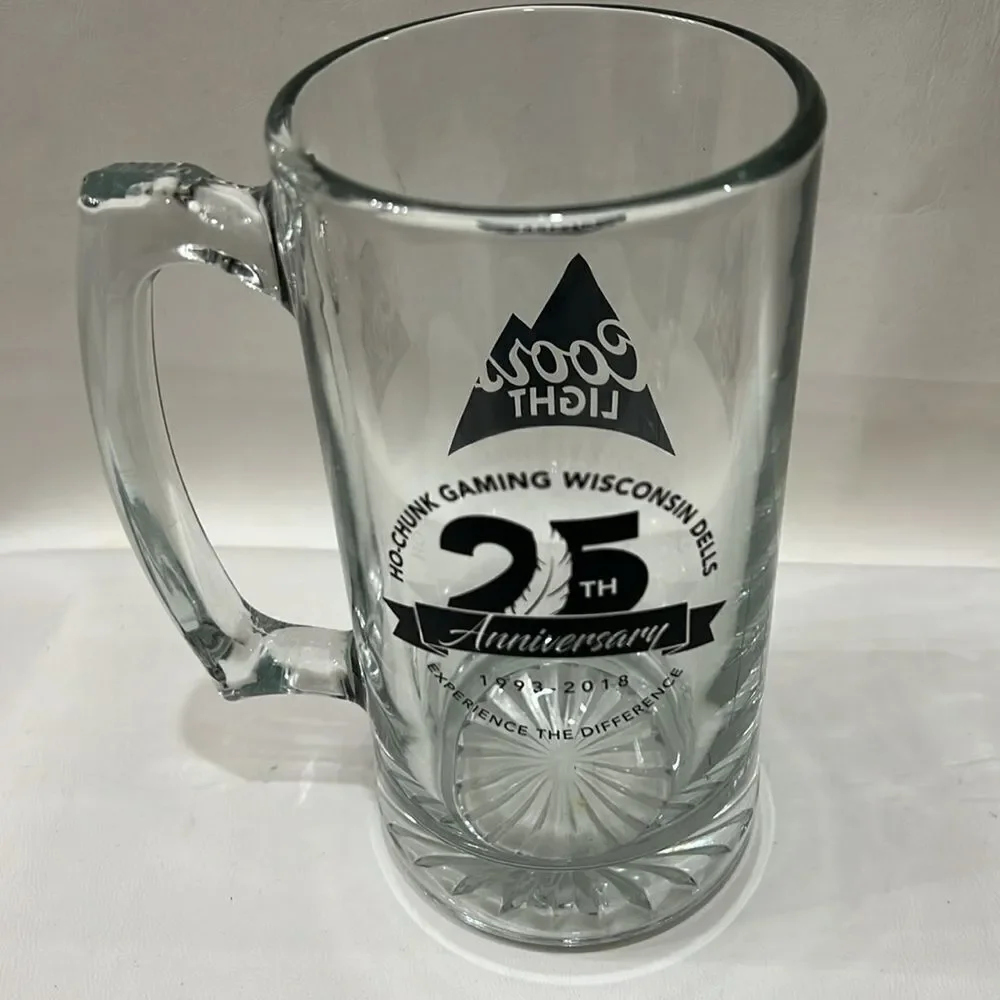 Coors Light Draft Beer Mug 7 In Tall 3 1/4 In Round 24 Oz Black 25 Anniversary